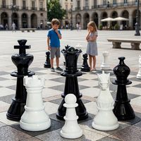 Ornement de pièces d'échecs en résine synthétique de style européen, fait main, pour les nouveaux maisons, bureaux, villas, décoration à thème KTV ; Ornement de bureau