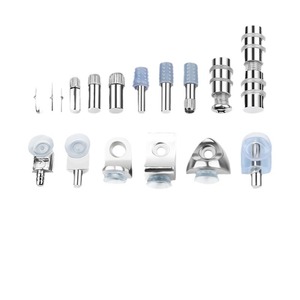 Support d'étagère à résonance en alliage de zinc avec fixation par ventouse pour montage sur cloison de placard - Product Image 1