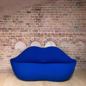 Sofá en forma de labios rojo rosa sofá en forma de beso sofá en forma de labios de terciopelo moderno al por mayor - Product Image 1