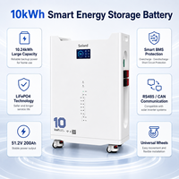 Système de surveillance intelligent WIFI CAN solaire, boîtier industriel épaissi, petit modèle empilable pour la maison, batterie LiFePO4 lithium-ion 10 kWh, garantie 10 ans
