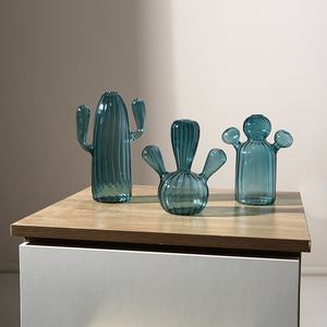 Design <span class=keywords><strong>Cactus</strong></span> per la casa soggiorno o matrimonio semplice stile fresco ornamento moderno rotondo decorazione del Desktop <span class=keywords><strong>vaso</strong></span> di vetro - Product Image 2