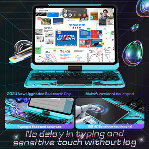 <span class=keywords><strong>Custodia</strong></span> per tastiera retroilluminata a LED trasparente popolare per <span class=keywords><strong>iPad</strong></span> <span class=keywords><strong>Pro</strong></span> 13 pollici M4 M5 supporto rotazione di 360 gradi e ricarica magnetica a matita - Product Image 6