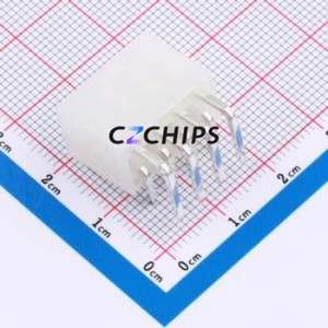 DLL-5569-8AW Wire-to-Board Pin Header Bent Lead Through Hole,P=4.2mm Connector 2x4P 4.2mm Right Angle Insert 8P - Product Image 2