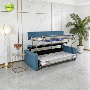 Sofá cama litera <span class=keywords><strong>con</strong></span> marco de metal plegable de tela multifuncional de diseño moderno <span class=keywords><strong>con</strong></span> colchón para uso en la sala de estar - Product Image 1