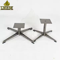 Base de chaise pivotante en alliage d'aluminium gris titane, robuste, 360° °   Pieds de chaise longue réglables en hauteur et rotatifs pour la maison et le bureau