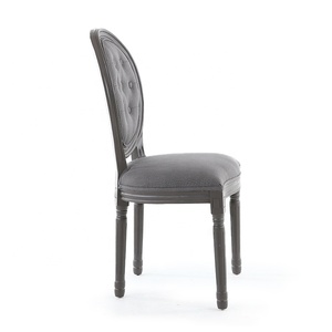 Anji Kaseihomeland <span class=keywords><strong>de</strong></span> madera <span class=keywords><strong>de</strong></span> caucho KSF25022 Grey tejido Vintage boda <span class=keywords><strong>fiesta</strong></span> salón silla - Product Image 2