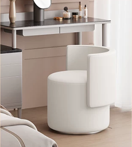 Creamy style dressing chair for master bedroom - luxurious and high-end makeup chair with a spacious appearance, stylish and ro - Product Image 1