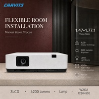Projecteur personnalisé OEM CAAVITS 4200 Lumens WXGA 3LCD pour salle de conférence, projecteurs grand écran pour entreprises, fabricant commercial