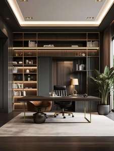 Luxury New Modern Bookshelf Partition Decorative Storage Cabinet <b>Bookcase</b> <b>Wood</b> Bookshelf - Product Image 4