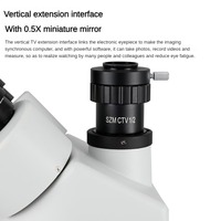 Microscopio de doble brazo Microscopio con zoom estéreo de Soporte universal para práctica quirúrgica