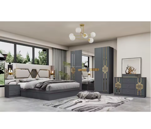 Ensemble de Chambre à Coucher de Luxe en <span class=keywords><strong>Bois</strong></span> <span class=keywords><strong>Massif</strong></span> Moderne, <span class=keywords><strong>Lit</strong></span> Double avec Rangement et <span class=keywords><strong>Tiroirs</strong></span> pour Maison, Hôtel, Appartement ou Villa - Product Image 6