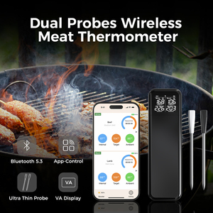 Verbessertes Ultra-Dünnes 2-Sonden Digitales Smart Kabelloses Fleischthermometer mit 250M Reichweite für Kochen, BBQ, Grill, Ofen und Heißluftfritteuse - Product Image 6