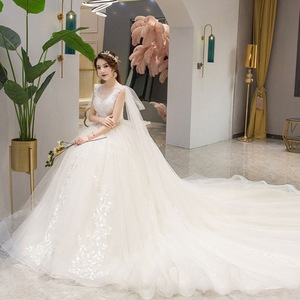 Abito da <span class=keywords><strong>sposa</strong></span> 2024 nuovo stile bambina fata fantasia semplice in autunno - Product Image 4