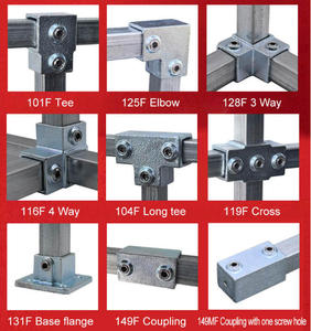 Conector de Tubo Cuadrado de Acero Aleado Ajustable de Fábrica, Abrazadera Estructural para Tubos, Accesorios para Invernaderos - Product Image 2