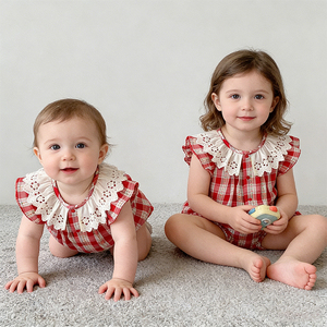 Tutina Estiva 2026 Nuova per Neonata, in Cotone Floreale, con Fascia per Capelli, per Bambine e Neonate, Abbigliamento Casual Dolce - Product Image 3