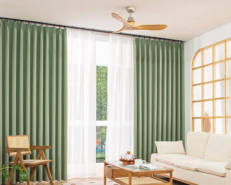 Manufacturer's Shading Curtains Nordic Minimalist Bedroom Shading Solid Color Living Room Curtain Fabric