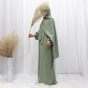 <span class=keywords><strong>Robe</strong></span> Abaya légère en polyester pour femmes, <span class=keywords><strong>hijab</strong></span> modeste <span class=keywords><strong>de</strong></span> luxe avec khimar en soie pour les mariages et les fêtes d'été, taille adulte - Product Image 3