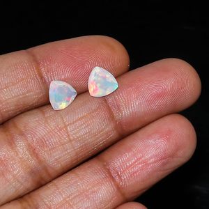 Cristal de Ópalo Etíope Natural Yashee, Corte Trillón de 7x7 mm, para Fabricación de Joyas, Suministro de Energía Chakra, Sanación Energética - Product Image 4