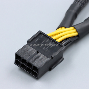 GPU 8-polig bis doppelt 8-polig (6 2) PCIe Power Splitter-Kabel 20cm 18AWG verzinnte Kupfer hülsen verlängerung für die Versorgung mit Grafikkarten-Netzteilen - Product Image 5