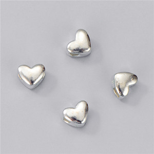 Perles entretoises personnalisées en <span class=keywords><strong>argent</strong></span> sterling 925 en forme de cœur pour la fabrication de bracelets en corde tressée - Product Image 3