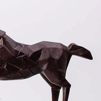 Sculpture géométrique sectionnelle en résine, motif cheval, pour décoration intérieure, style art moderne
