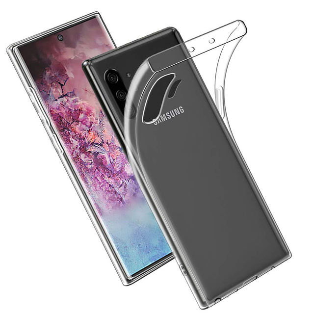 Clear Ultra-Thin Slim Fit Soft TPU Protective Case for Samsung for Galaxy Note 10 Plus Mobile Phone