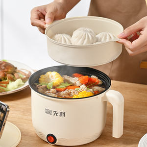 그레이트 베어 1.5L 휴대용 미니 전기 밥솥 자동차 호텔 기숙사 용 강화 유리 뚜껑이 있는 논스틱 냄비 - Product Image 2