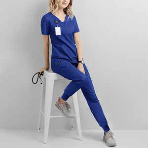 JinTeng 2024, nuevo lanzamiento, uniforme de clínica, uniforme de enfermerí<span class=keywords><strong>a</strong></span> con cuello en V, juegos de limpieza, venta al por mayor, laboratorio, salón de belleza, ropa de trabajo, médico de mascotas, enfermera - Product Image 6