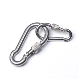 304 thép không gỉ mùa xuân Snap móc nhiệm vụ nặng nề Snap Carabiner Clip với Nut cho chuỗi, leo núi dây an toàn, wirerope - Product Image 4
