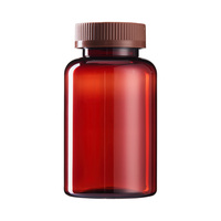 Bouteilles en plastique PET rondes ambrées, blanches et bleues de 200cc, 225cc, 250cc, 275cc, 300cc, 320cc pour compléments alimentaires, capsules et pilules