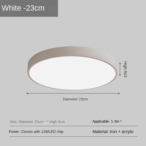 Venta directa de fábrica Luz ajustable Estudio Dormitorio Atmósfera ultrafina Control remoto AC Sala de estar Luz de <span class=keywords><strong>techo</strong></span> LED - Product Image 6