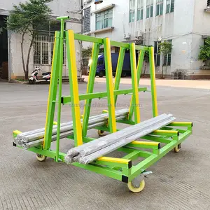 Bán Buôn/Tùy Chỉnh Xe Đẩy Chở Hàng Hai Mặt Nặng 500kg-1 Tấn Giá Vận Chuyển Bằng Kính Cho Nhà Kho