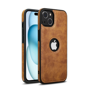 Étui de luxe rétro de luxe pour <span class=keywords><strong>iPhone</strong></span> 15 coutures en cuir PU étui de téléphone portable en TPU souple pour <span class=keywords><strong>iPhone</strong></span> 14 15 Pro Max - Product Image 1