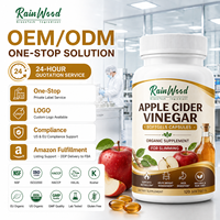 Cápsulas de Vinagre de Sidra de Manzana Rainwood OEM, Suplemento para el Control de Peso, Vinagre de Sidra de Manzana Orgánico en Cápsulas Blandas