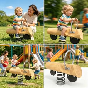 Novedad: Caballito Balancín de Madera <span class=keywords><strong>para</strong></span> <span class=keywords><strong>Niños</strong></span>, Equipo de Juego Infantil <span class=keywords><strong>para</strong></span> Exteriores, Ideal <span class=keywords><strong>para</strong></span> Parques - Product Image 4