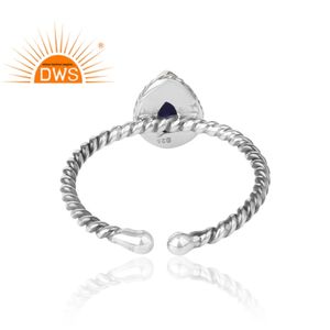 Lapis Lazuli Gemstone Ring Handmade Designer 925 Sterling Silver Ring Antique Rings Jewelry Supplier - Product Image 4