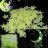 Autocollants lumineux colorés très demandés, 100 pièces, pour la décoration artistique de la maison, décoration murale et de plafond, décoration de chambre d'enfants et de bébés