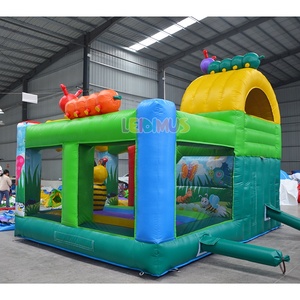 Maison de rebond commerciale animaux bannière thème videur gonflable avec toboggan papillon château plein d'entrain <span class=keywords><strong>abeille</strong></span> château sautant à vendre - Product Image 4