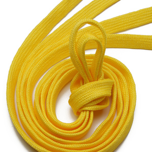 Cordones planos de poliéster de color blanco con cinta plana criptográfica gruesa de 9mm para pantalones y gorras Cordones planos versátiles - Product Image 6