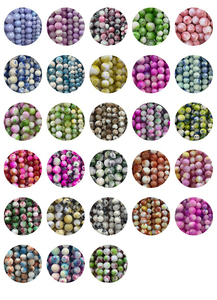 Perline di giada persiana rotonde lisce in più colori 6mm/8mm/10mm/12mm per la creazione di gioielli - Product Image 2