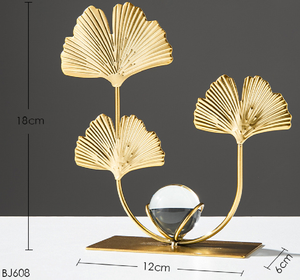 Stainless Steel Gold-Plated Plant <b>Ornaments</b> Crystal Balls Art Turtle for Leaves Sideboard Entrance Hall Office Living Craft - Product Image 6