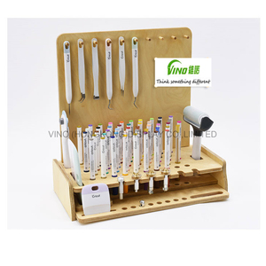 Support d'organisation d'outils en acrylique pliable moderne à 5 étagères avec rangement pour lames et porte-marqueurs pour l'affichage des fournitures d'artisanat - Product Image 4