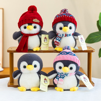 Peluche pingouin rembourrée avec écharpe |   Peluches douces pour la décoration de la maison, cadeau d'anniversaire pour enfants et commandes en gros