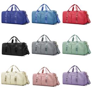 Waterproof Oxford Dry Wet Separation Yoga Fitness <b>Bag</b> Large Capacity Print logo <b>Travel</b> <b>Duffel</b> <b>Bag</b> with Shoe Compartment - Product Image 2