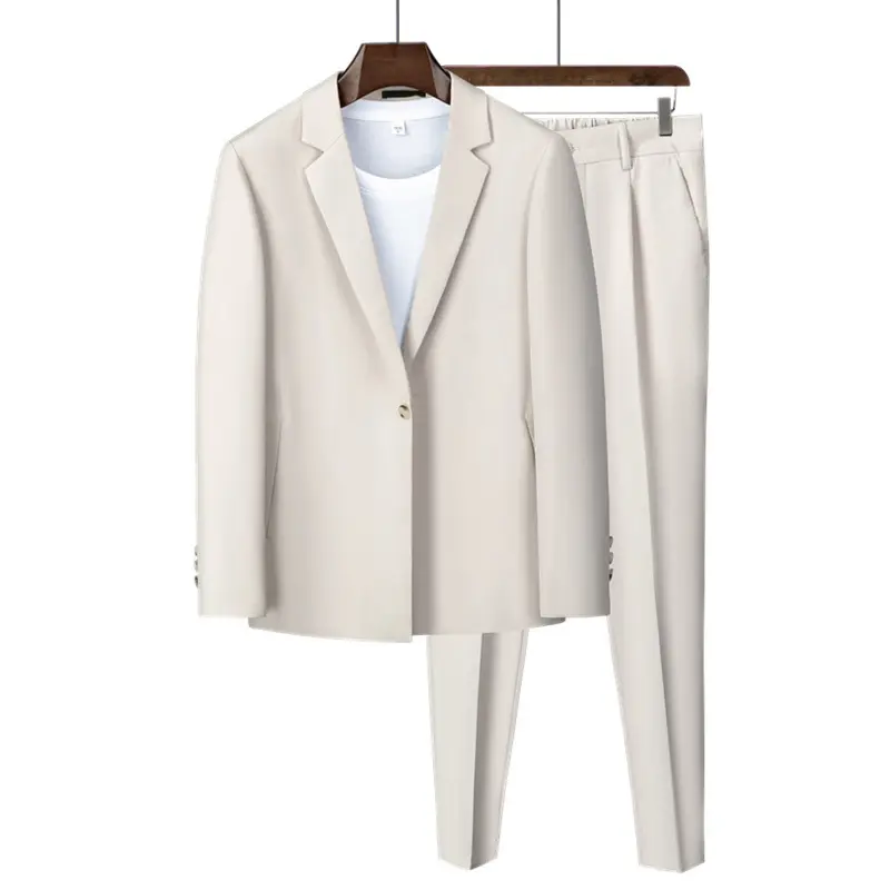 White casual suit men&#039;s trend is relaxed casual style suit men&#039;s jacket summer thin style