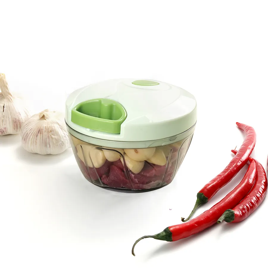 Mini picadora de alimentos multifunción de alta calidad, rebanadora de verduras de mano y licuadora de salsa para frutas, nueces, hierbas, cebollas, ajo