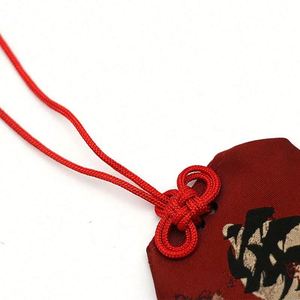 Sac porte-bonheur japonais artisanal Omamori Fukubukuro brodé, sac à cordon traditionnel pour vœux et prières, amulette porte-bonheur - Product Image 5