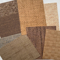 Papier peint antistatique tressé en paille, revêtement mural naturel, style chinois, motif tapis de tatami inspiré du zen pour murs de maison d'hôtes