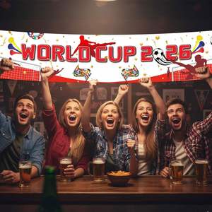 Décorations de trophées de football avec drapeaux de pays 2026, toile de fond pliable pour usage intérieur/extérieur, fêtes à domicile, jardins - Product Image 6