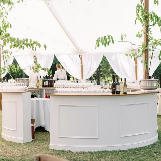 Wholesale Customized White Wooden Bar Counter